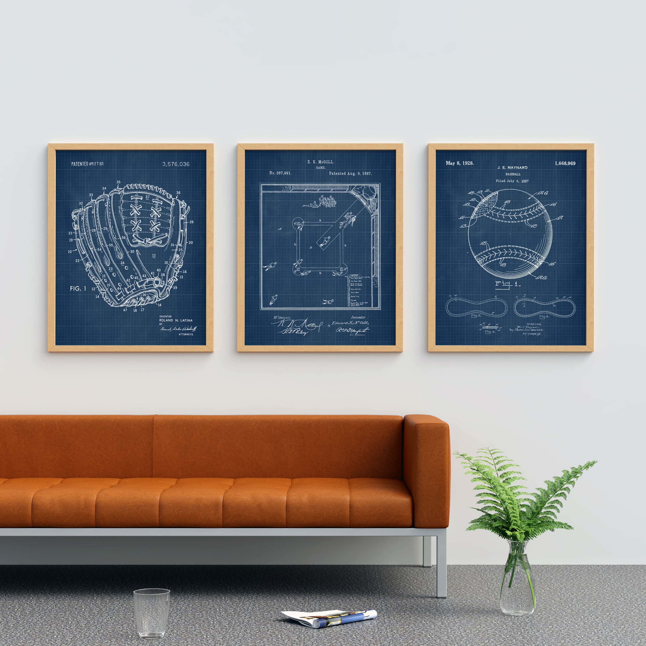 Printable Download: Vintage Baseball Patents Set - Image 5