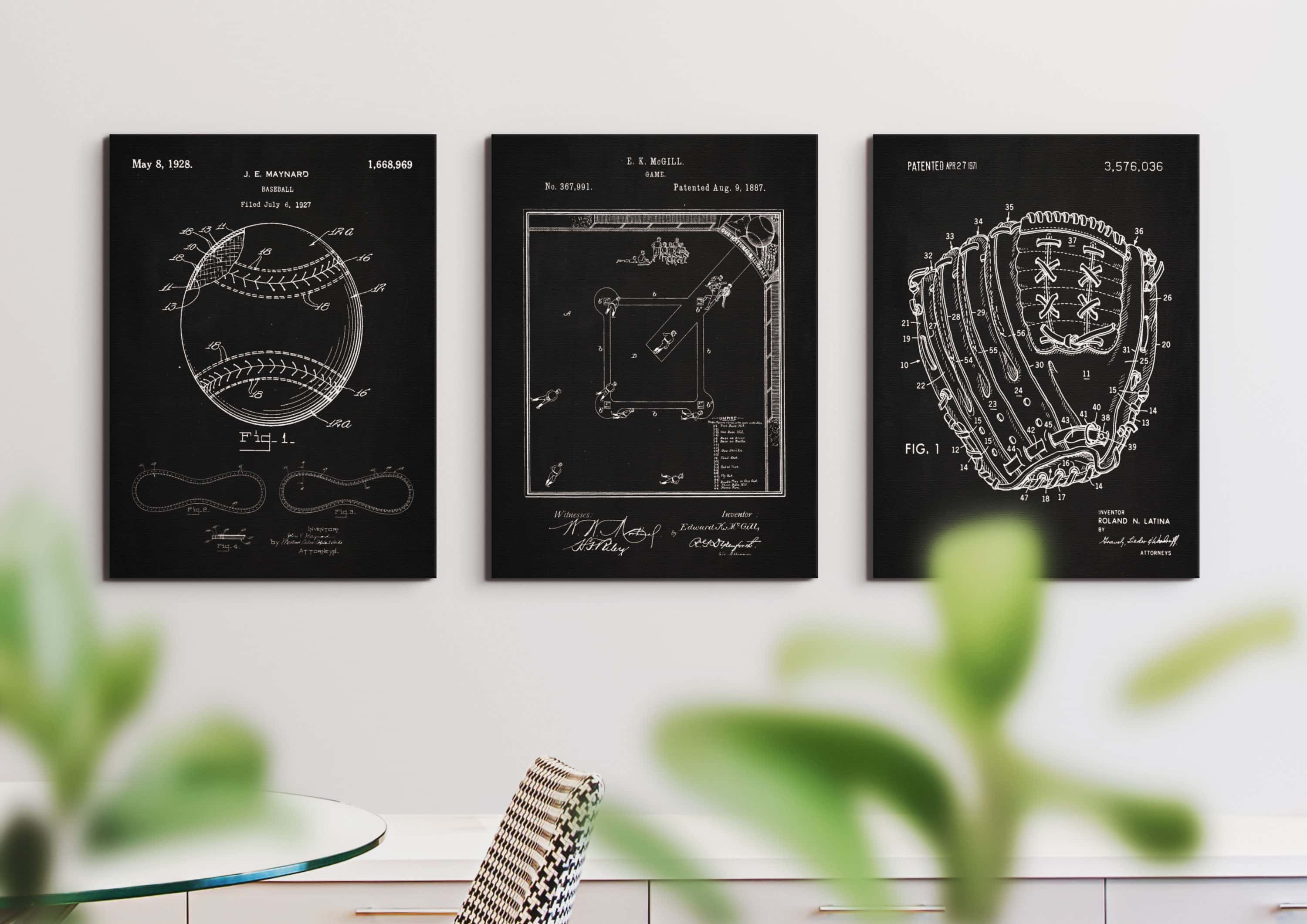 Printable Download: Vintage Baseball Patents Set - Image 9
