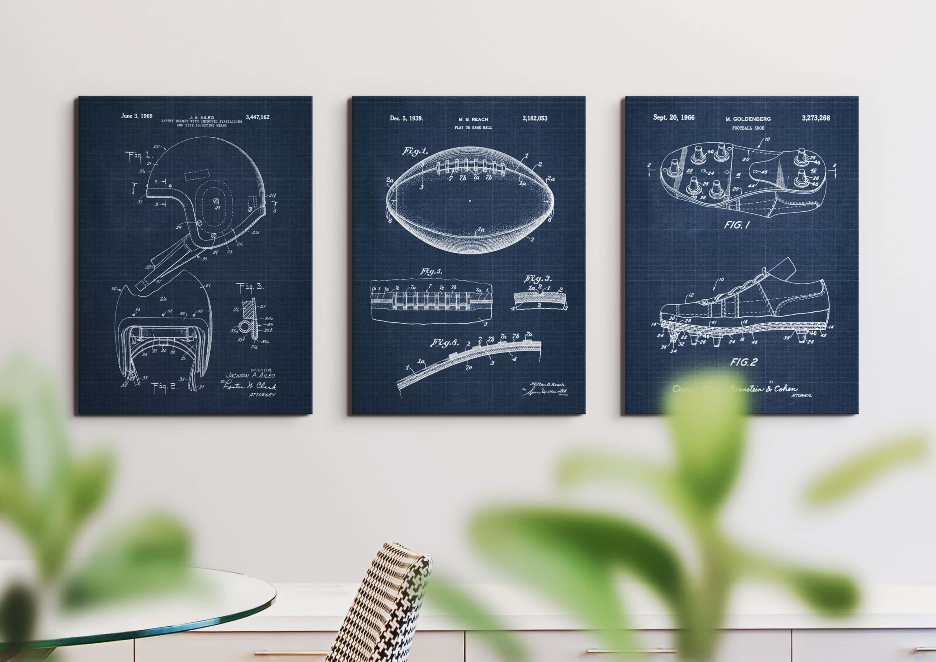 Printable Download: Vintage Football Patents Set - Image 3