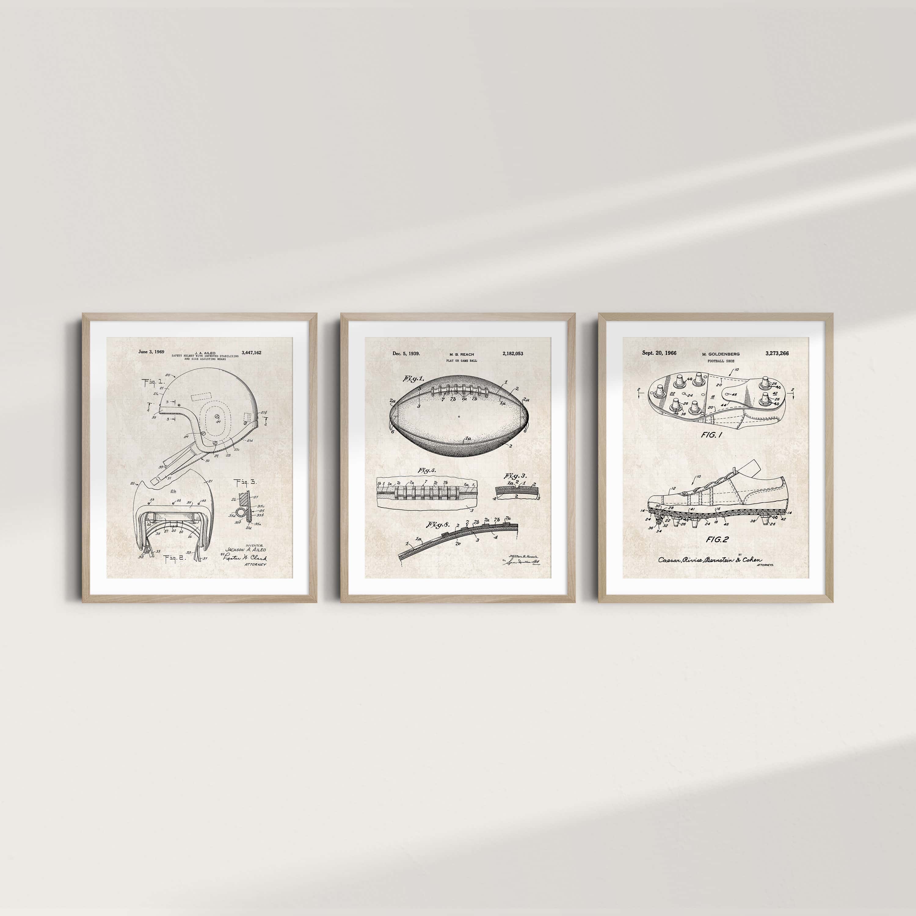 Printable Download: Vintage Football Patents Set - Image 9