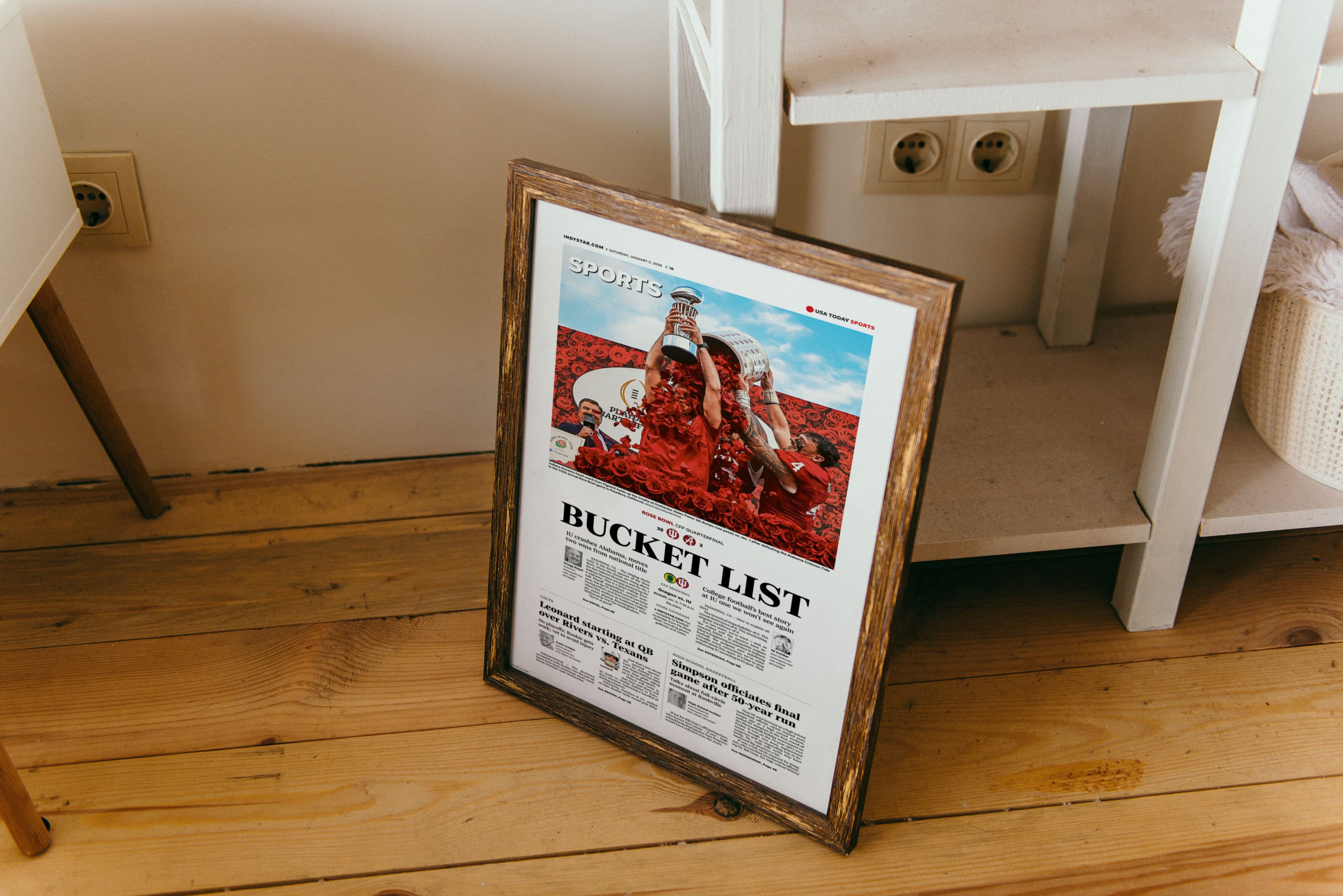 Indiana Football Rose Bowl Champs Front Page Wall Art - Image 8