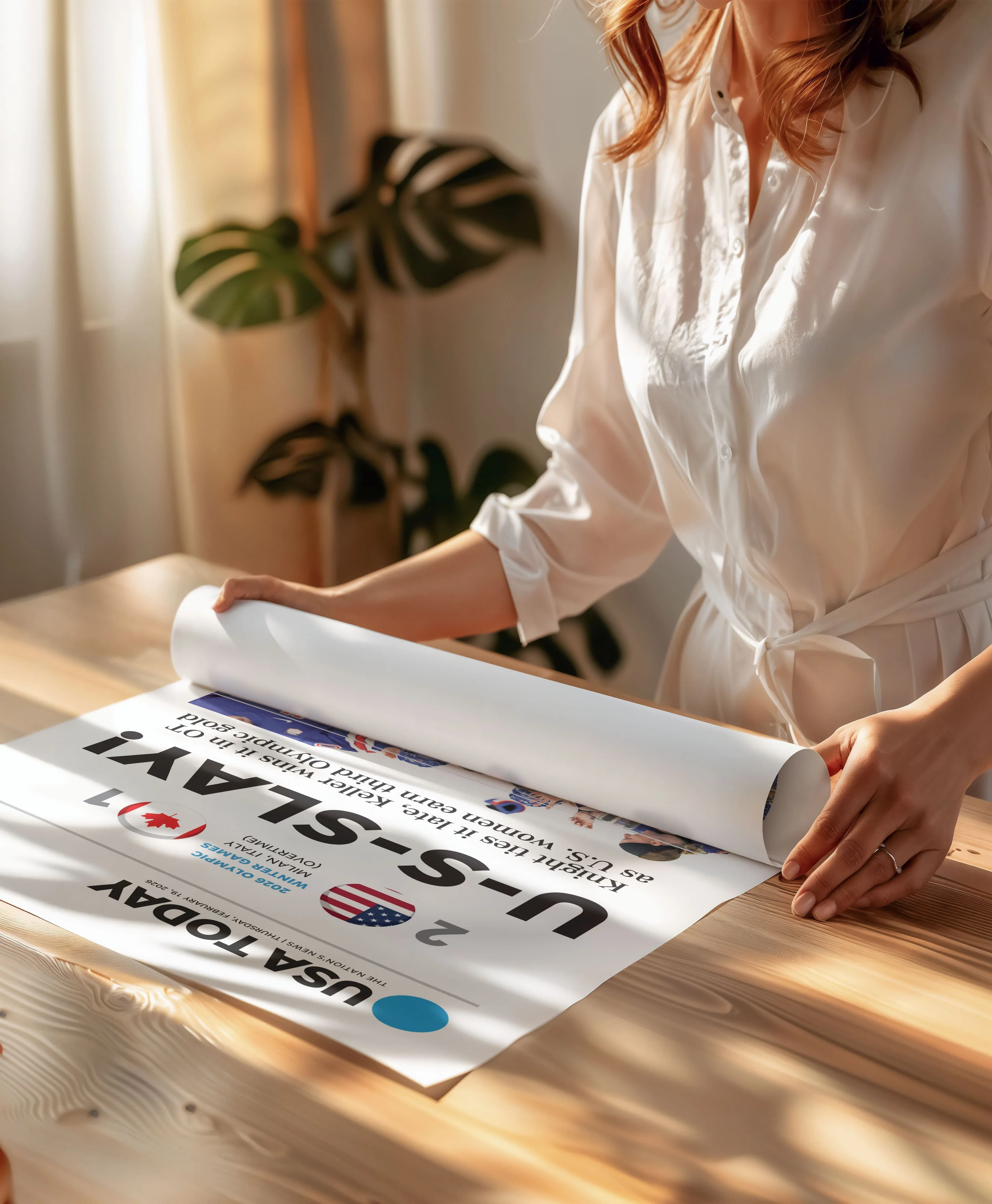 Olympics U-S-SLAY Team USA Women's Hockey Front Page Wall Art - Image 10