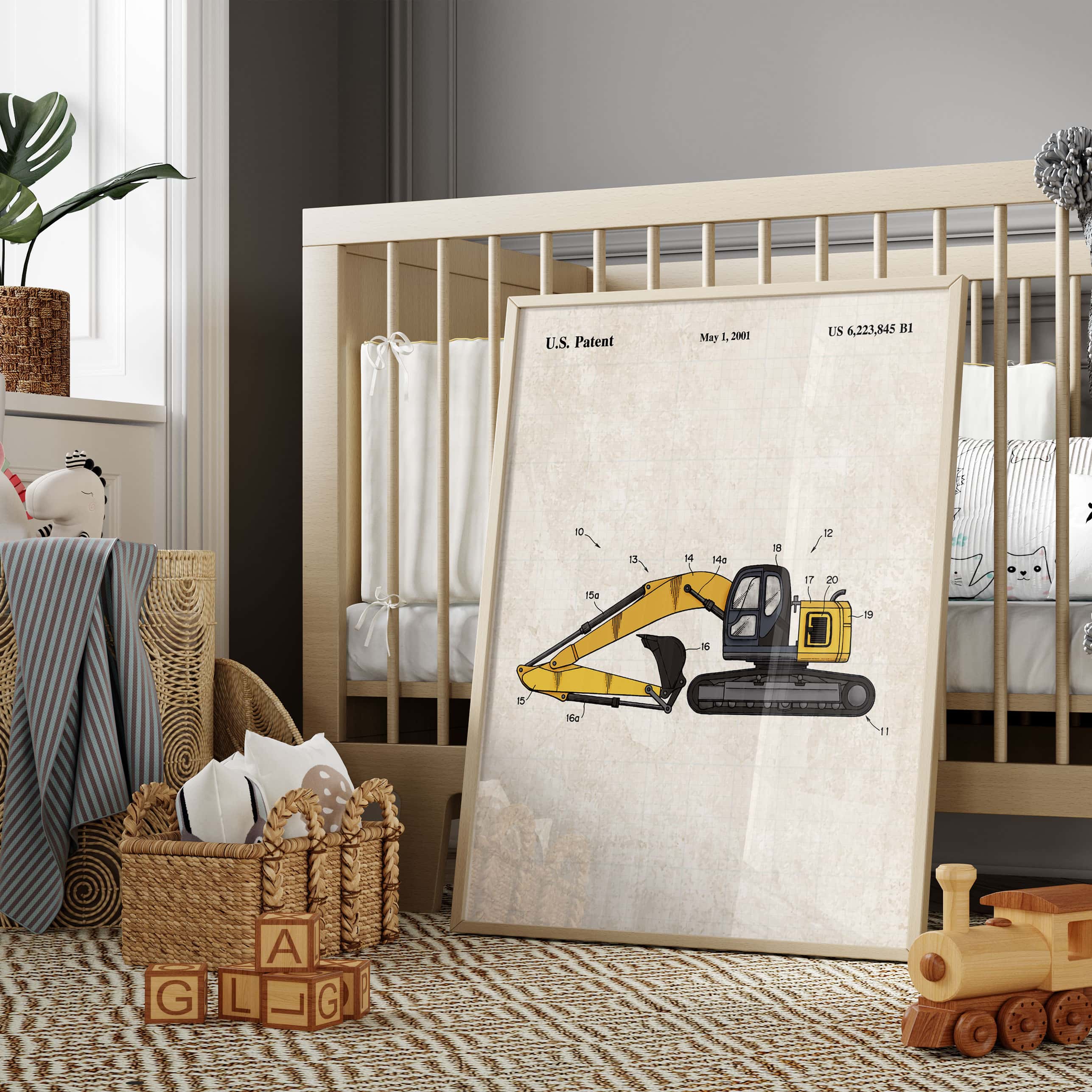 Printable Download: Construction Excavator Patent - Image 5