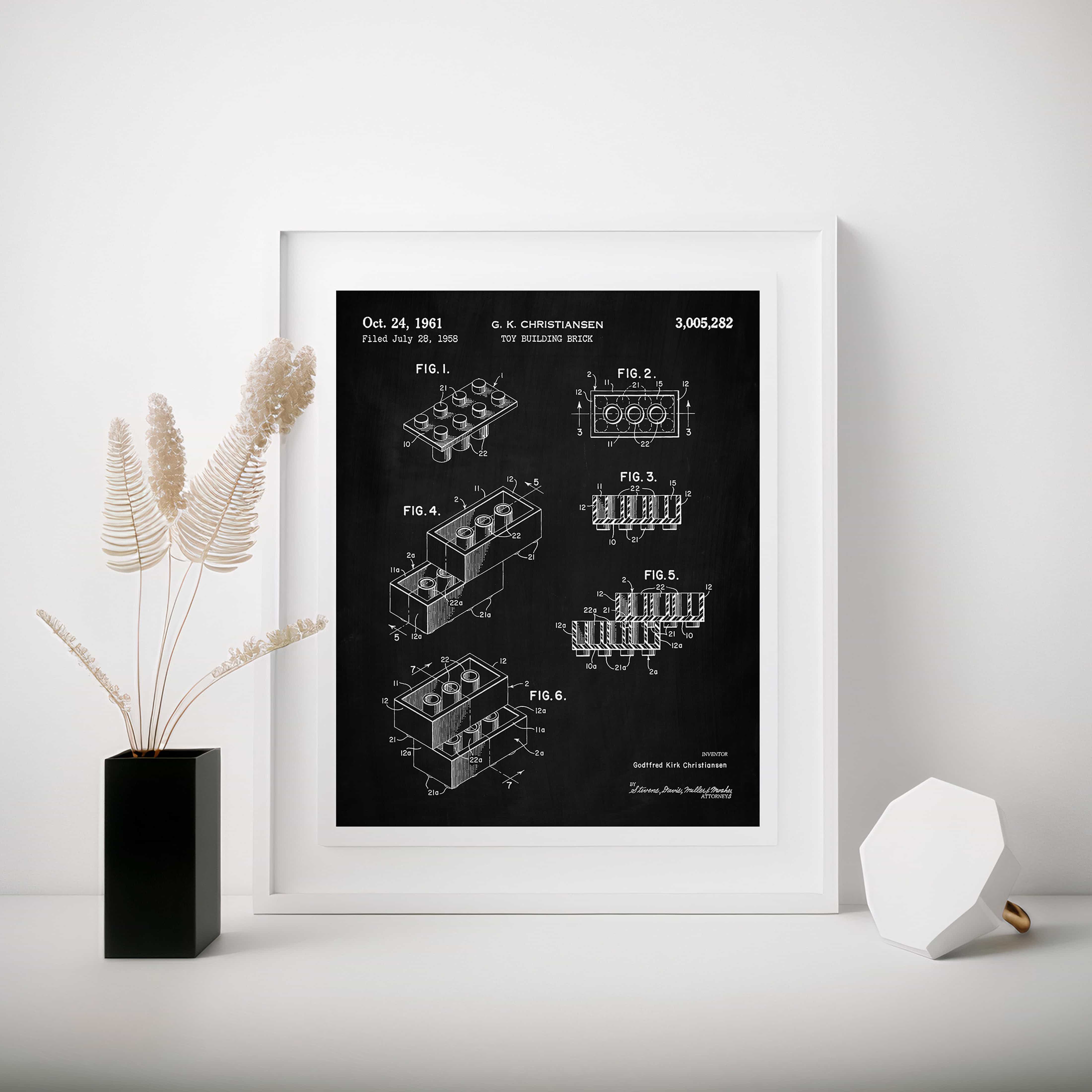 Printable Download: Toy Building Brick Patent - Image 6