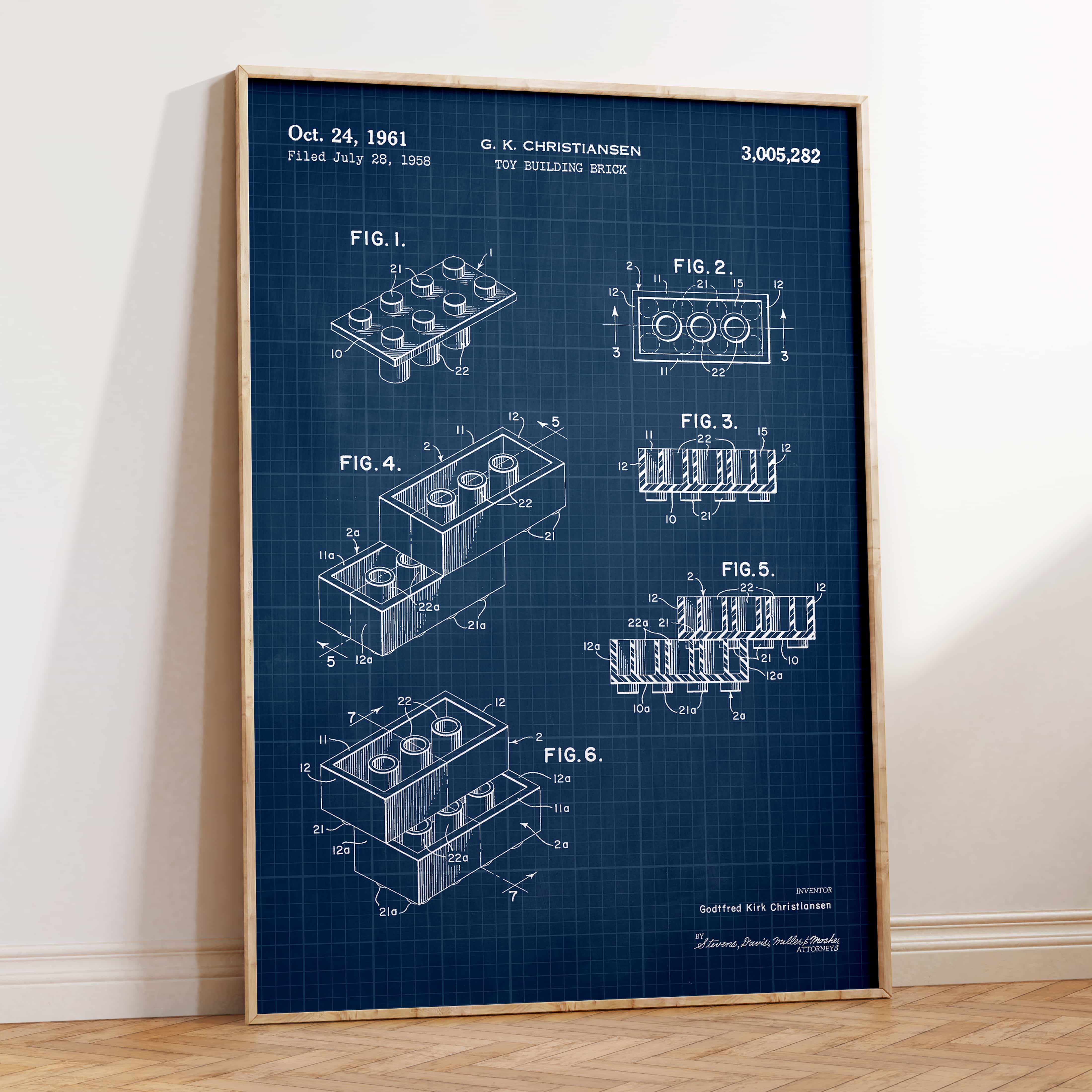 Printable Download: Toy Building Brick Patent - Image 7