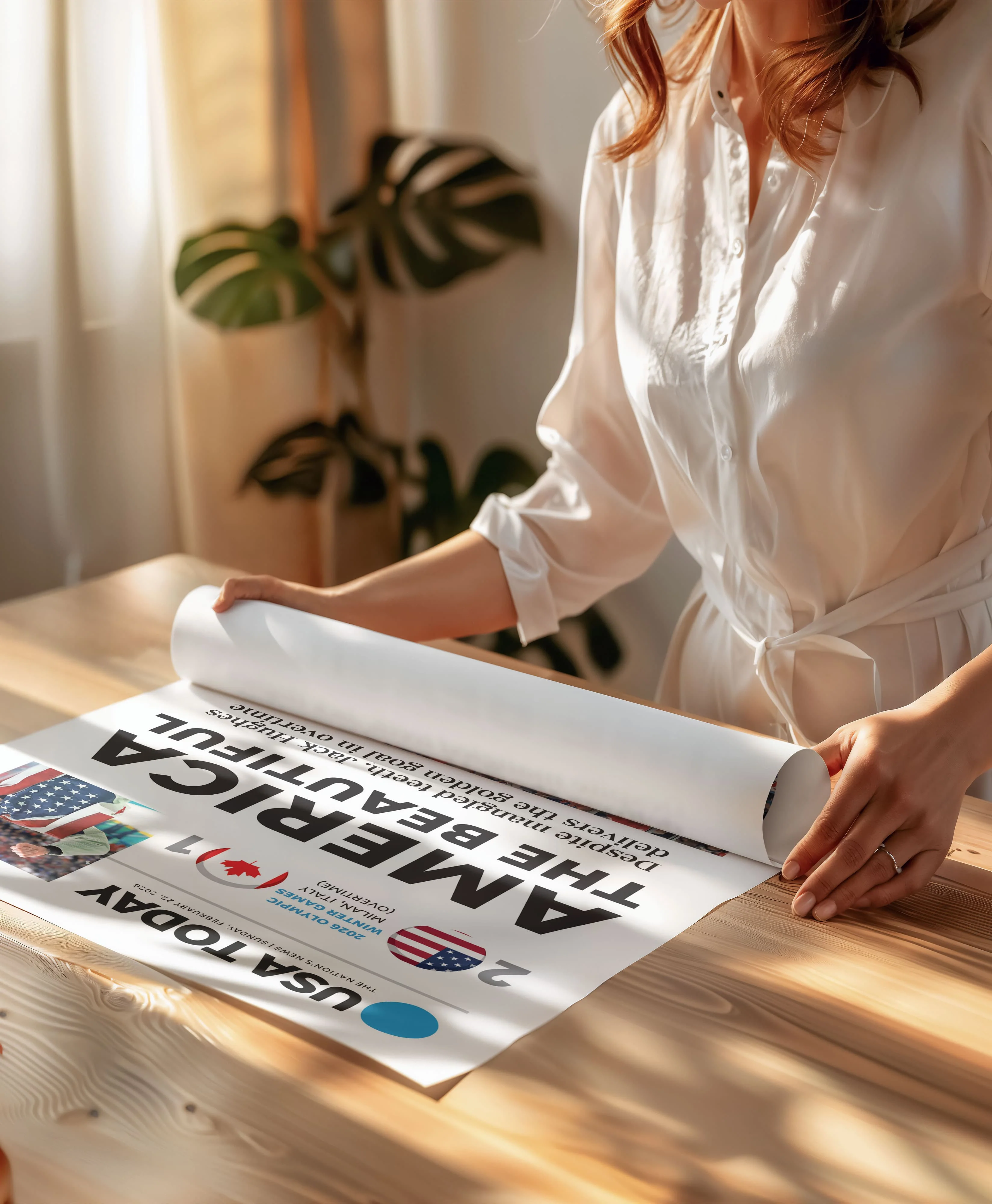 Team USA Hockey Olympics 2026 Gold Front Page Wall Art - Image 11