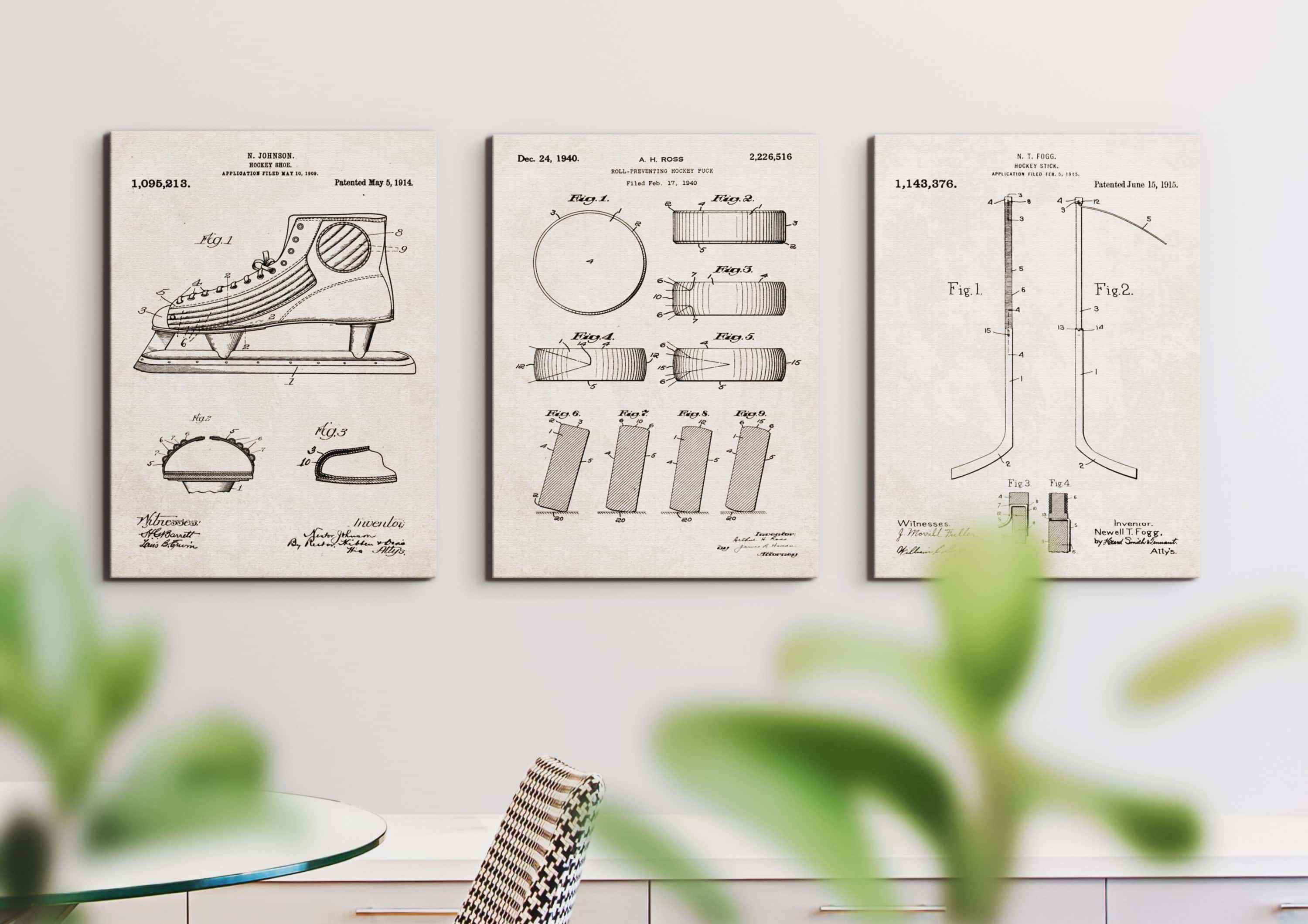 Printable Download: Vintage Hockey Patents Set - Image 3